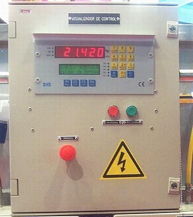 Mobile system for gas dosing by weight control. The gas container is weightged, and the electronic system controls succesives unload processes.